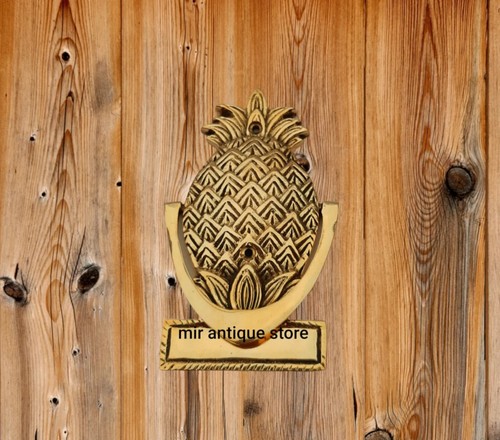 Brass pineapple door knocker - brass,