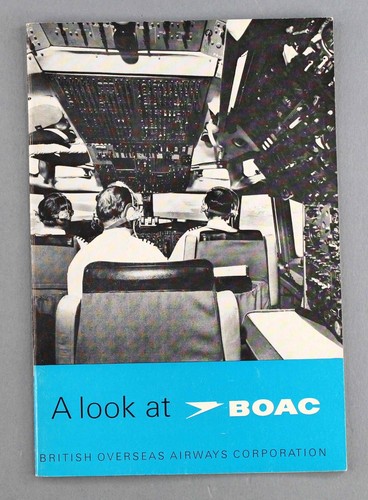 Boac vintage airline brochure - boac,
