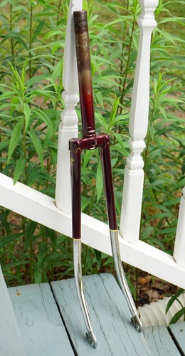 Vintage lugged steel fork - vintage,