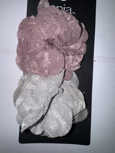 Floral hair clips pink - floral,