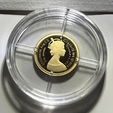 Rare Queen Elizabeth 11 Gothic Fine 24-Carat Gold 0.50g Proof Coin