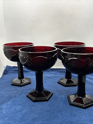 Vintage avon ruby red glass - avon,