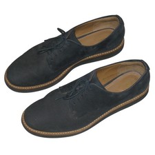 Clarks Oxford Brogues Shoes Leather Glick Darby, Navy Blue, UK 7 (D)