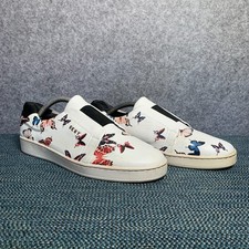 DKNY Womens Butterfly Shoes Slip-On White Lightweight PU Leather Loafers UK 7.5M