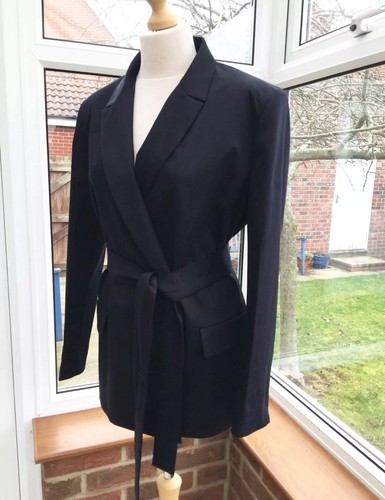 Zara navy blue - zara, belted