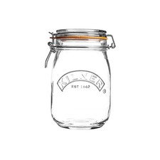Kilner Clip Top Jar 1 Litre (1000 ml) Airtight Glass Storage Jar for Preserving