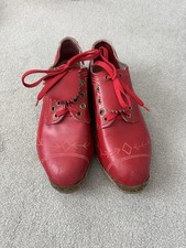 Morris Dance Clogs Red Leather