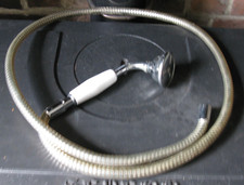Bensham 1885 Vintage Style Bath Shower Head & Hose 1.7m long Covered Hose