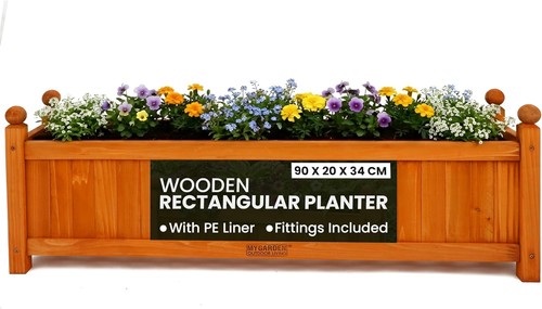 Trough planter with - trough, liner