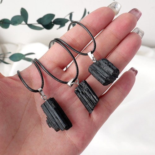 Natural black tourmaline - black,