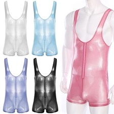 UK Men Lingerie Shiny Sheer