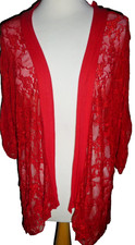 Nouvelle Women Plus Size Ladies Shrug  Lace Cardigan dark red approx 16/18