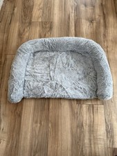 Grey Plush Attach‑On Pet Bed