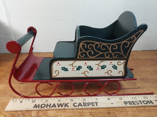 Vintage wood christmas sleigh - wood,