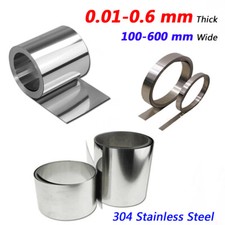 Ultra-thin 304 Stainless Steel Sheet Plate Roll 0.01-0.6mm Thick 100-600 mm Wide
