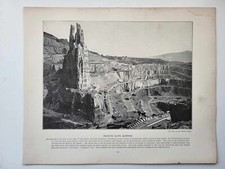 Old Antique Print 1890's Sights and Scenes Penrhyn Slate Quarries