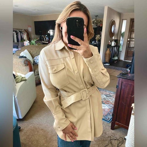 Zara faux leather cream - zara,
