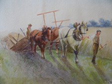 Heavy Horses Ploughing in the