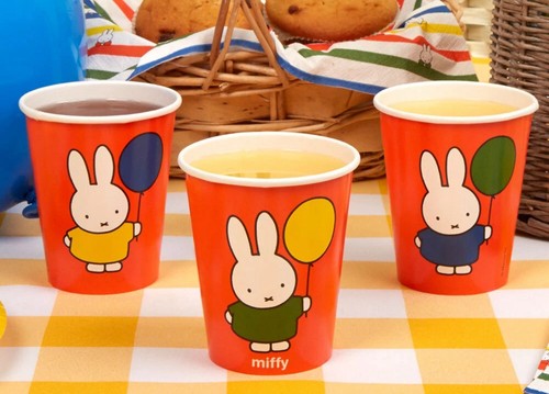 Miffy birthday paper - cups, 8
