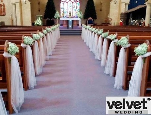 Gypsohilia wedding pew - wedding, ends