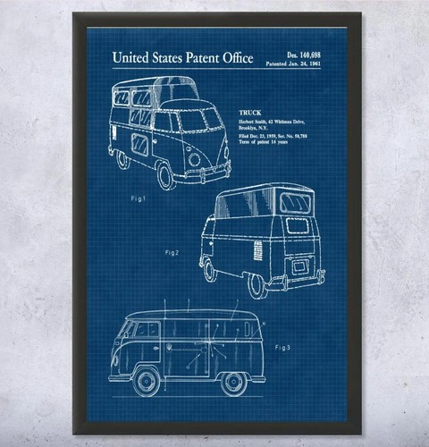 Vintage camper van - vintage, patent