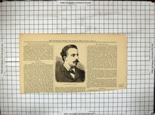 Original Old Antique Print