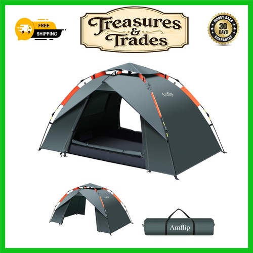 Instant pop camping tent - up,
