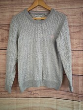 JACK WILLS size 16 grey cable knit jumper
