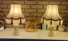 Pair X2 Onyx Table Lamps With