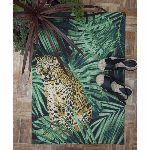 Leopard tropical jungle rug - leopard,