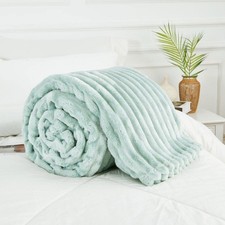 Ribbed Throws Faux Fur Fluffy