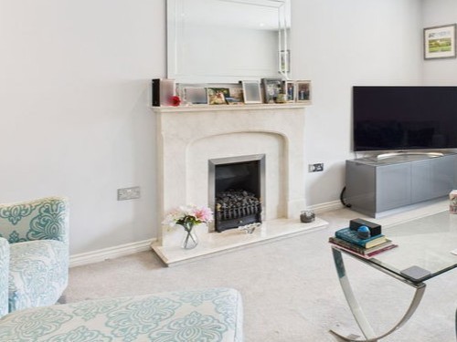 Marble effect fireplace - marble,