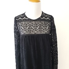 Milly of New York Lace Silk Long Sleeve Dress Shift Dress Women 2