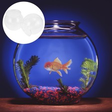 2 Pcs Clear Plastic Fish Bowls