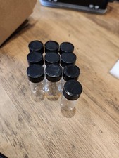 10 x 5ml Glass Oil Vials with Lids Unused Empty Bottles