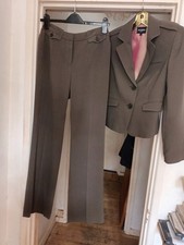 Stunning Hobbs Olive Green Suit Jacket Sz 8 Trousers Sz 10 New (20)