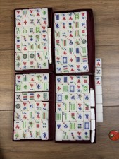 Vintage MAHJONG Chinese Game Of Four Winds  147 tiles with instructions etc sh24