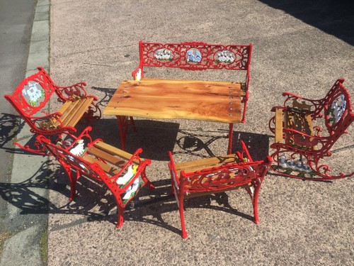 Cast iron garden furniture - , set