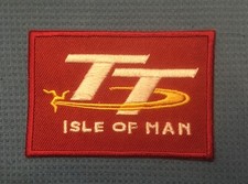 ISLE OF MAN TT BIKE RACING BADGE IRON SEW SOW ON PATCH NY TREE CASSYN TT BIKER