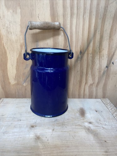 Blue enamel vase - enamel, jug