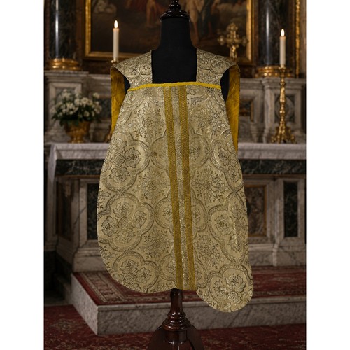Antique roman metallic brocade - metallic,