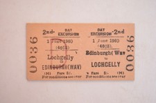 Railway Ticket BTC Lochgelly to Edinburgh (Wav.) 1960 2nd