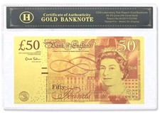 Gold plated fifty - £50,