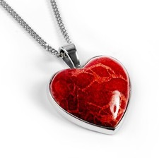 Silver and red horn - red, coral