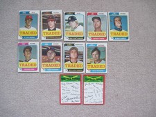 1974 TOPPS BASEBALL CARDS Traded Team Checklists Choose Your Card