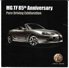 MG TF 85th Anniversary Limited Edition 2009 UK Market Foldout Sales Brochure NAC