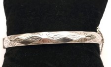 Mid Century Silver Bangle