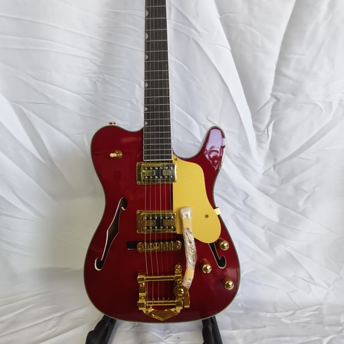 Red semi hollow tele style - red,