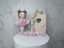 Fairy and garden fondant cake
