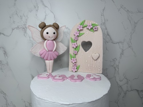 Fairy and garden fondant - , cake